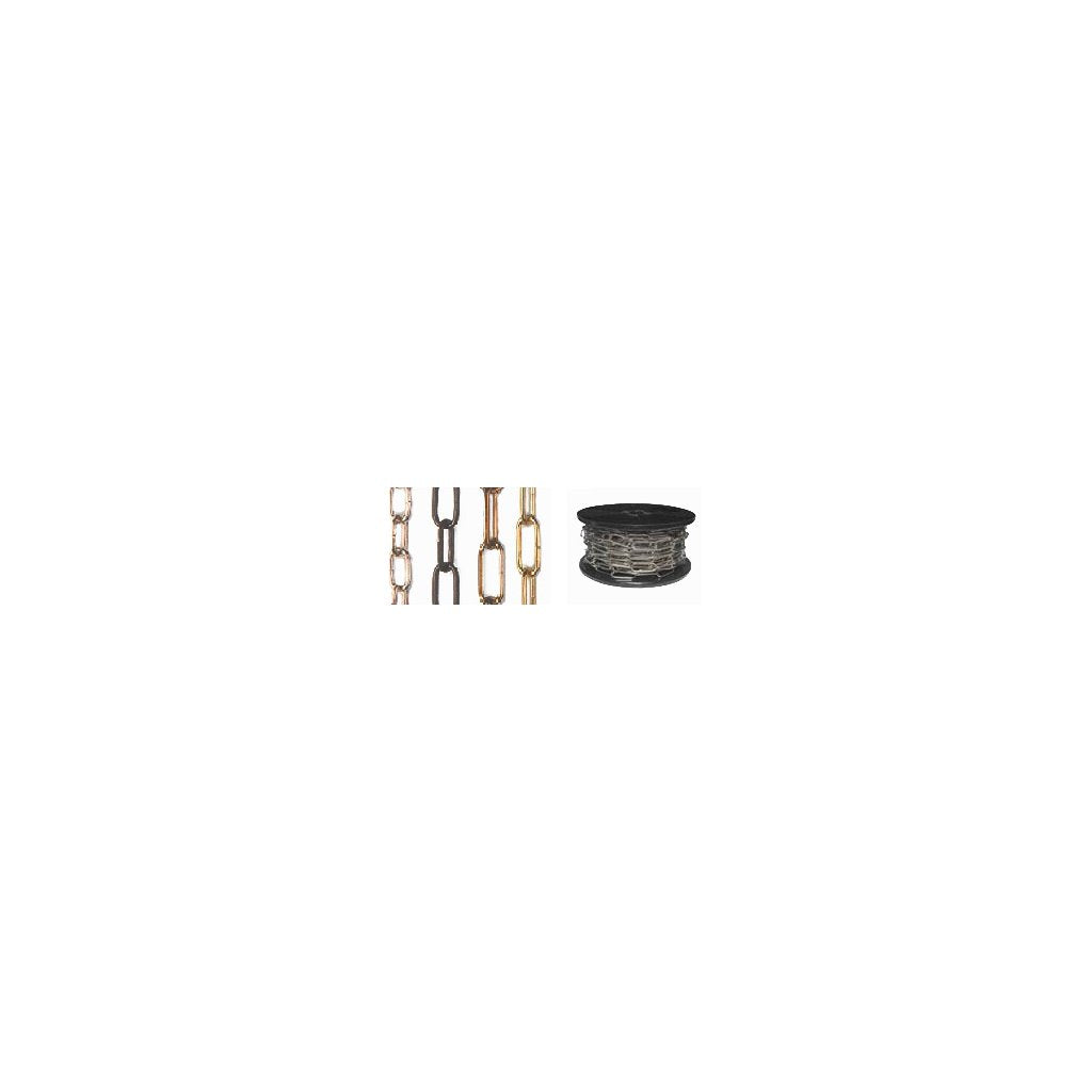 Catena Decorativa Semplice in Ottone, Diametro 1,6 mm, Lunghezza 25 Metri, Modello U7000/E