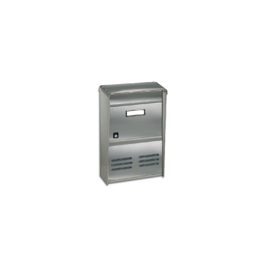 Cassetta Postale Dublo per Riviste con Tetto in Acciaio Inox DR2E, Dimensioni 26x37,5x12 cm