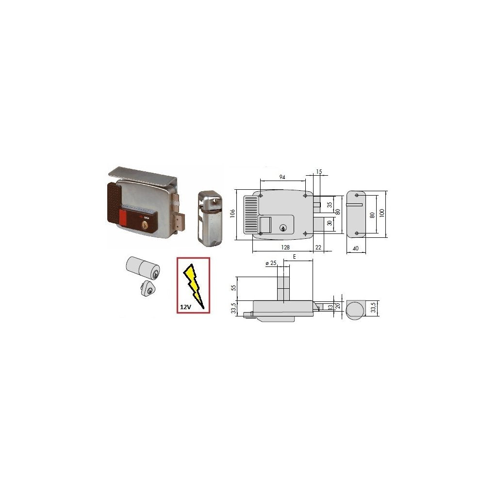 CISA Serratura Elettronica 11771-60 DX per Porte in Ferro