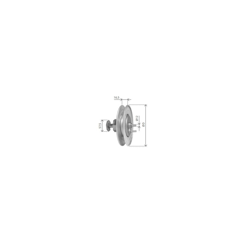 Bolis Riduttore con Supporto Liscio per Avvolgitore, Diametro 210 mm, Art. 1380/A