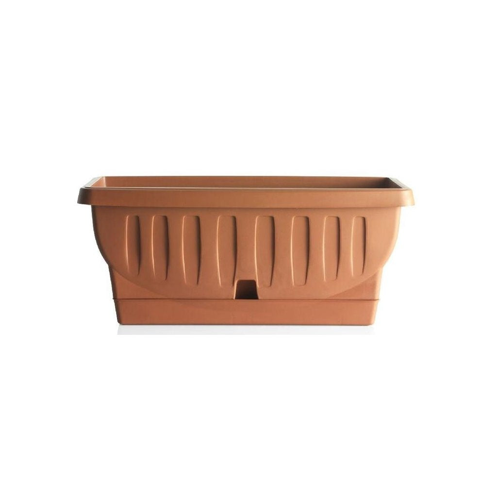 BAMA Cassetta in Terracotta Naturale con Riserva d'Acqua, 100 cm