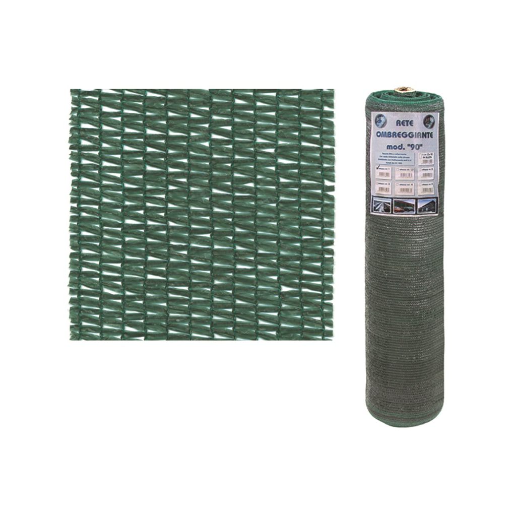 Rete Ombra Verde con Asola, 90g/mÂ², 3x100m, Pieghevole a 1,5m