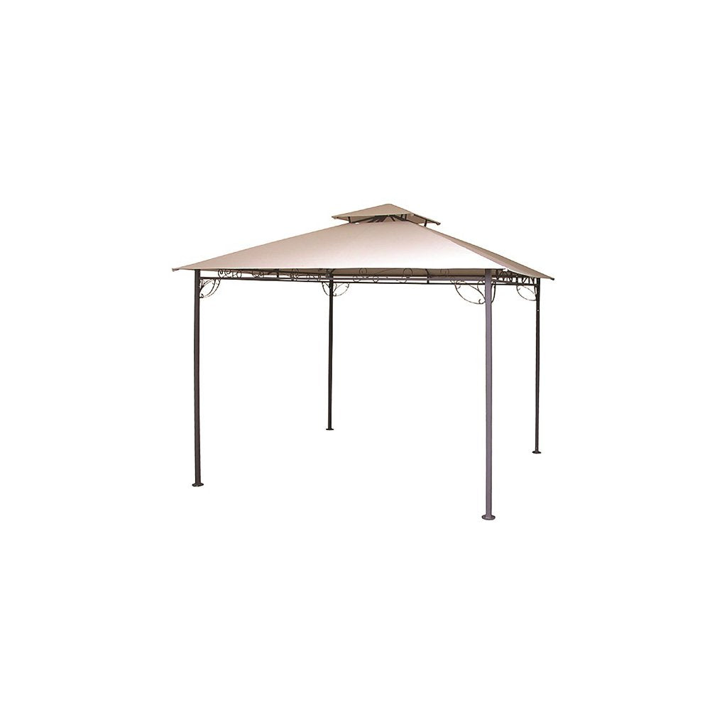 Gazebo in Acciaio Pesante Beige 3x3 Metri