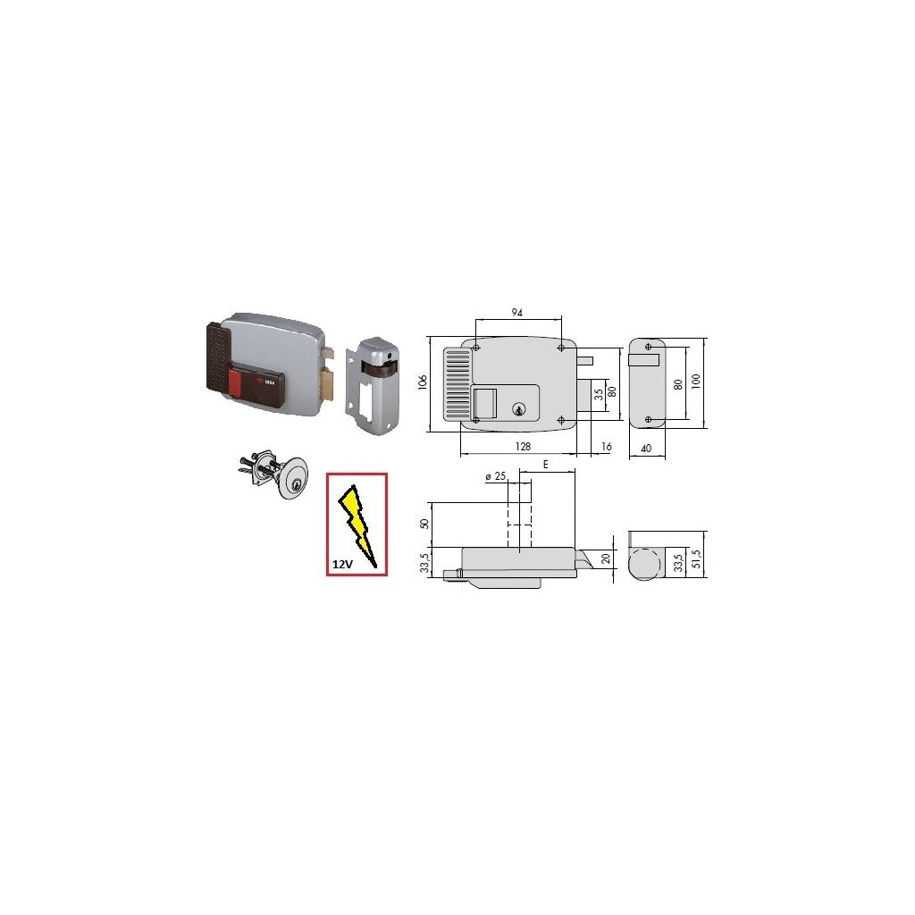 CISA Serratura Elettronica 11610-50 DX per Porte in Legno