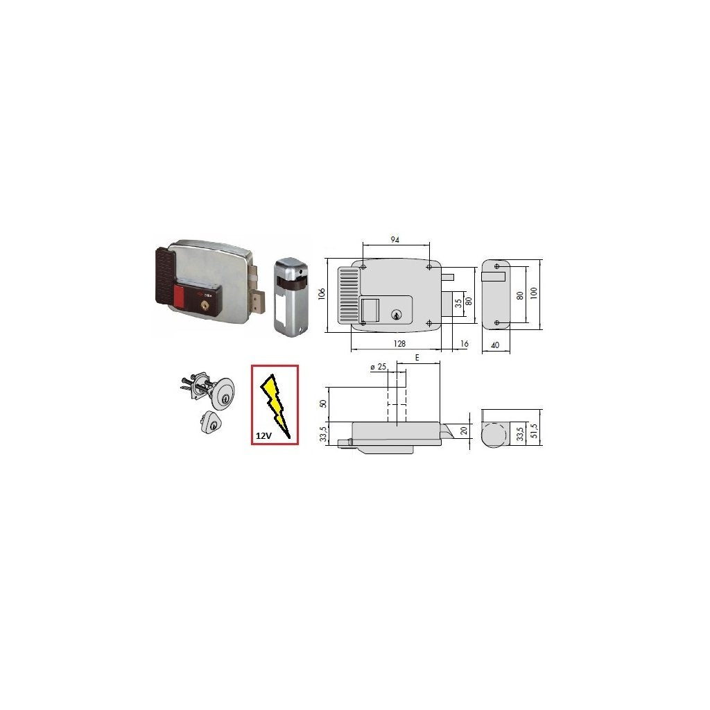 CISA Serratura Elettronica 11670-50 DX per Porte in Legno