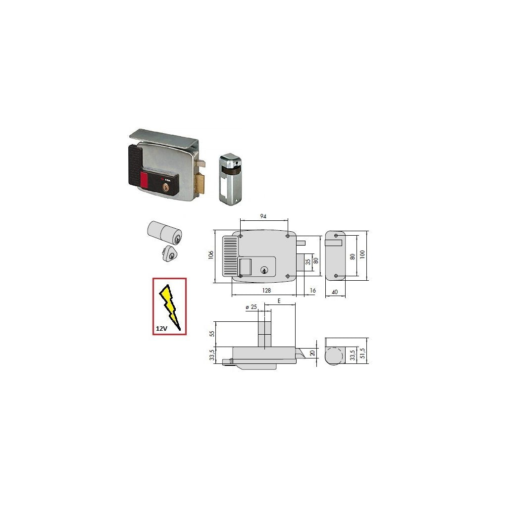 CISA Serratura Elettronica 11731-50 SX per Porte in Ferro