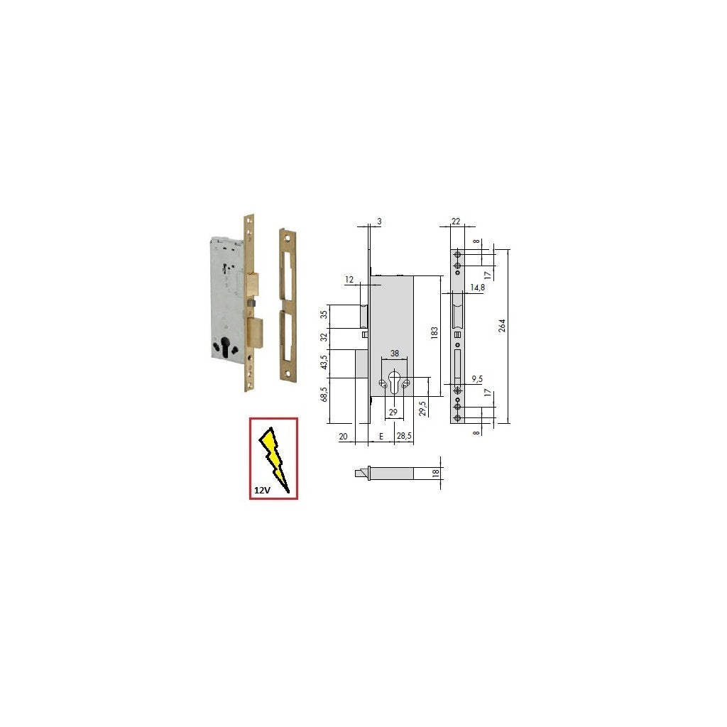 CISA Serratura Elettronica 12016-40 per Porte in Legno Senza Cilindro