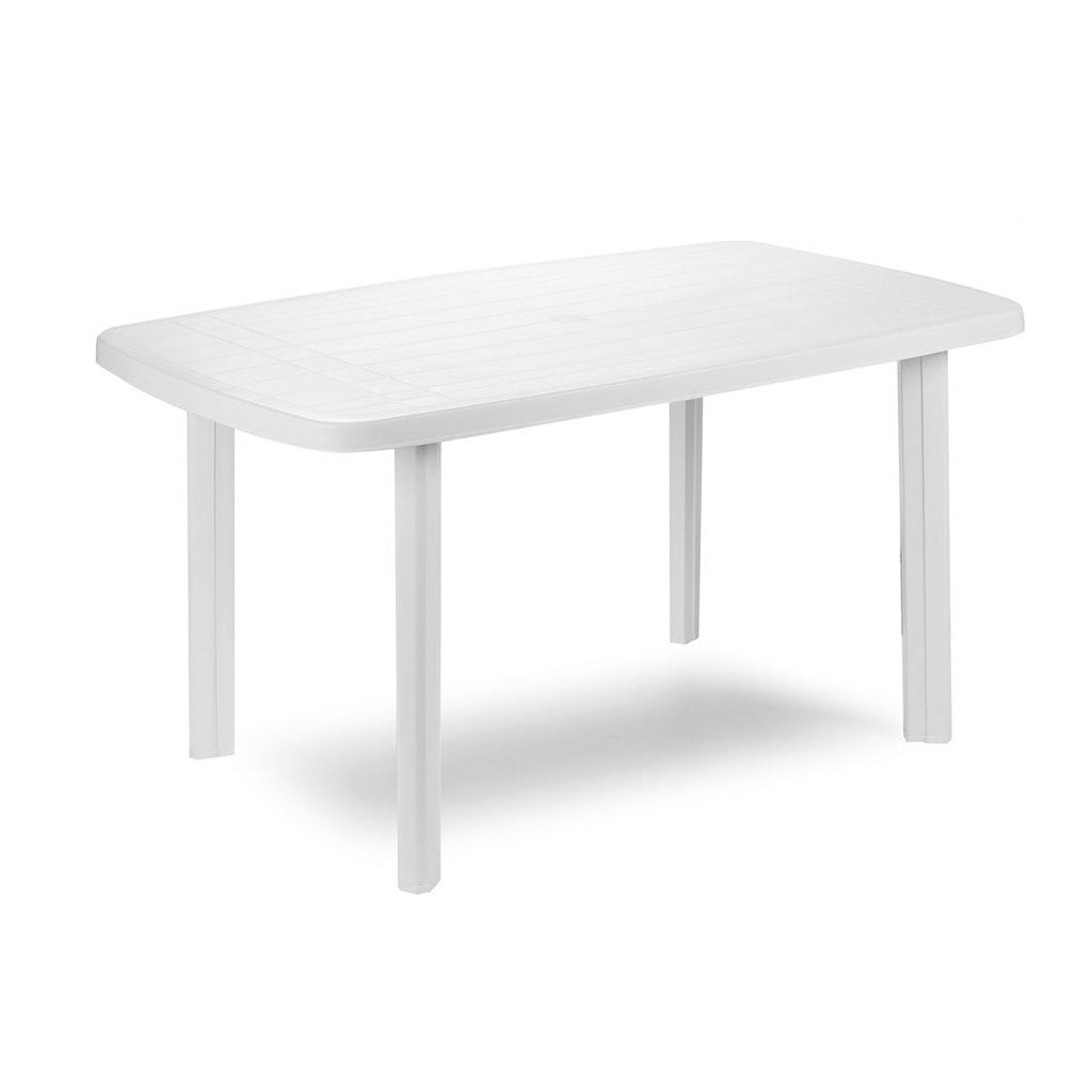 Tavolo Ovale in Resina Faro Bianco 82x136x72 cm