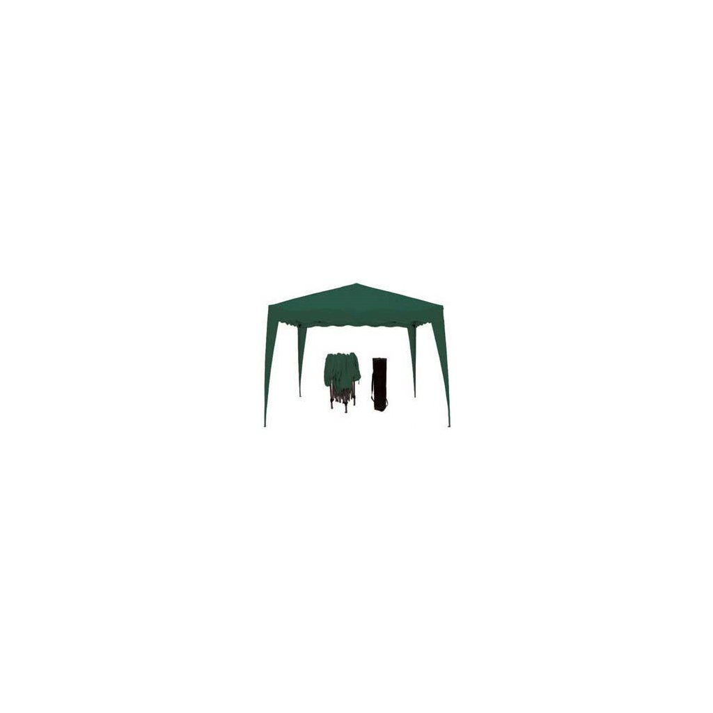 Gazebo Telescopico Verde 3x3 in Acciaio con Copertura in Poliestere