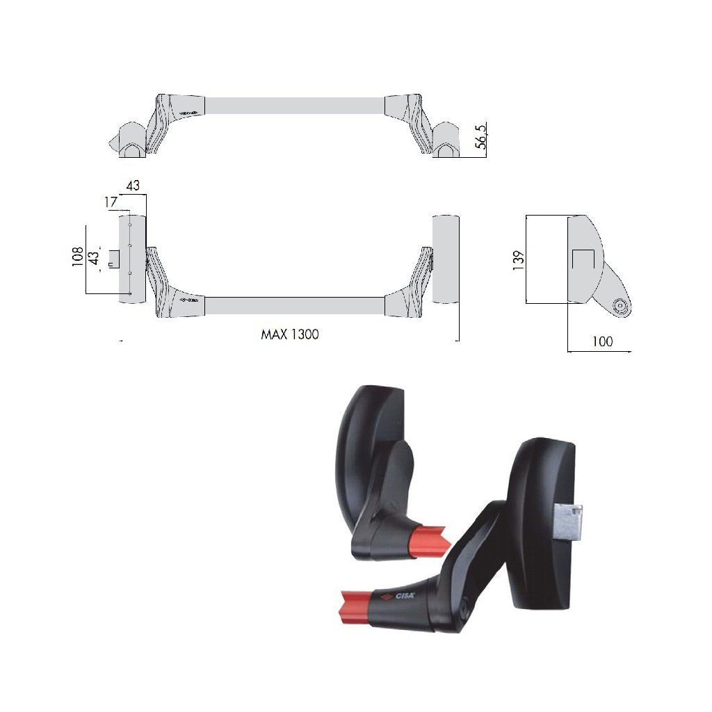 CISA Maniglione Antipanico 59001.10 con Sistema Fast Push