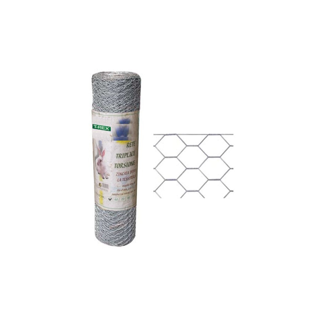 Rete Triplice Torsione Zincata 51/4 H.200 ML.50