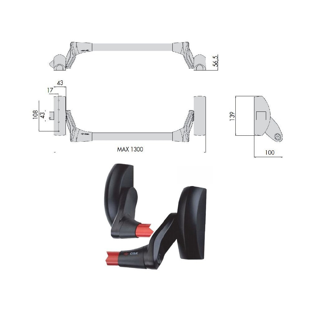 CISA Maniglione Antipanico 59016.10.0 con Sistema Fast Push