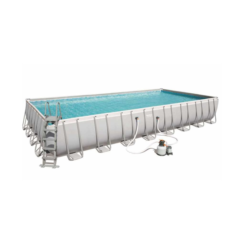 Piscina Rettangolare Bestway Power Steel 956x488x132 cm Completa - Modello 56623