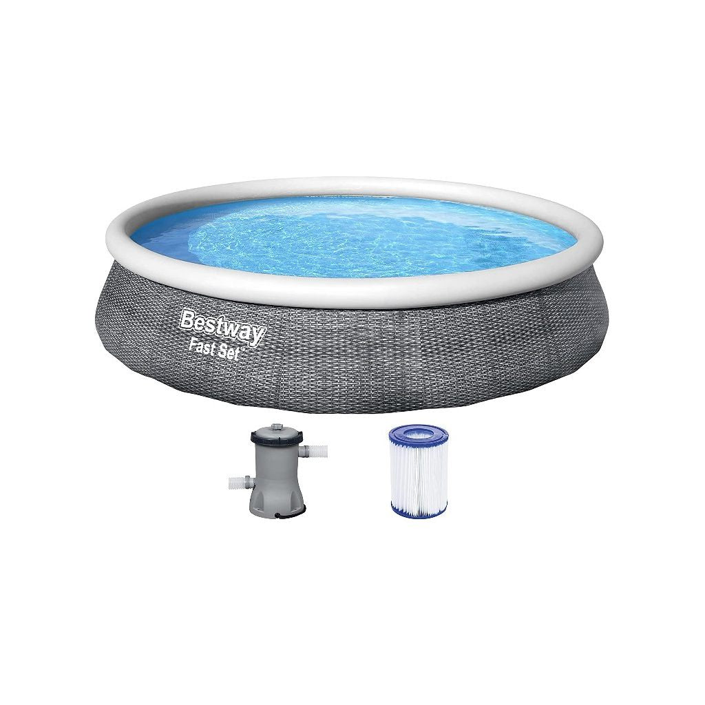 Piscina Tonda Bestway Fast Set Ã˜457 cm H84 cm con Pompa - Modello 57313