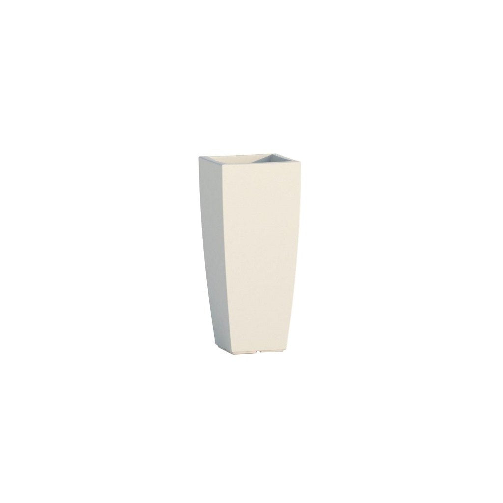 Vaso Stilo Quadro Bianco 33x33 cm, Altezza 70 cm