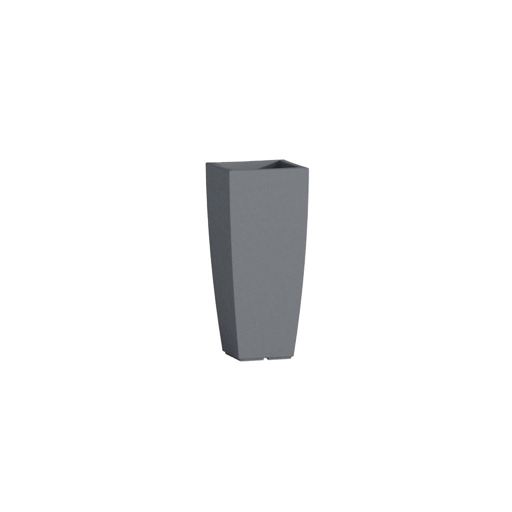 Vaso Stilo Quadro Grigio 33x33 cm, Altezza 70 cm