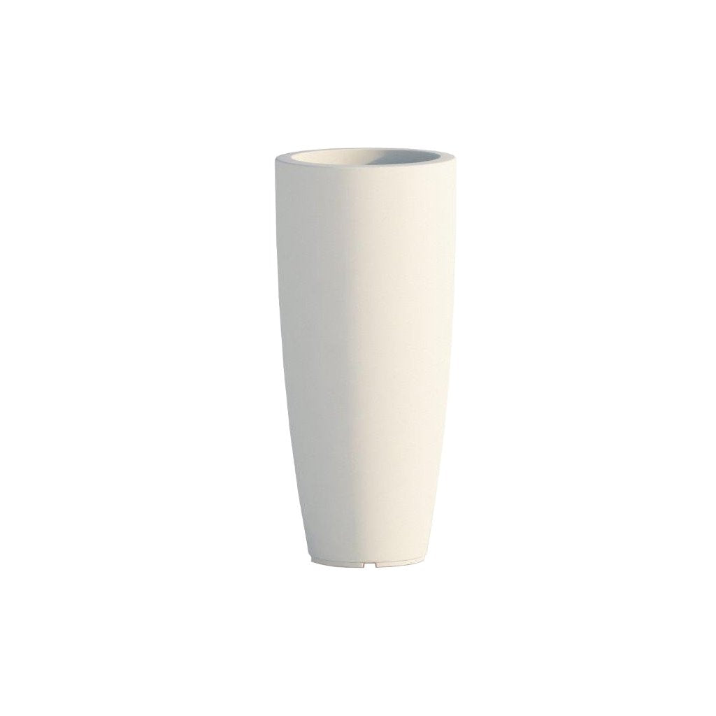 Vaso Stile Tondo Bianco, 33 cm di Diametro, Altezza 70 cm