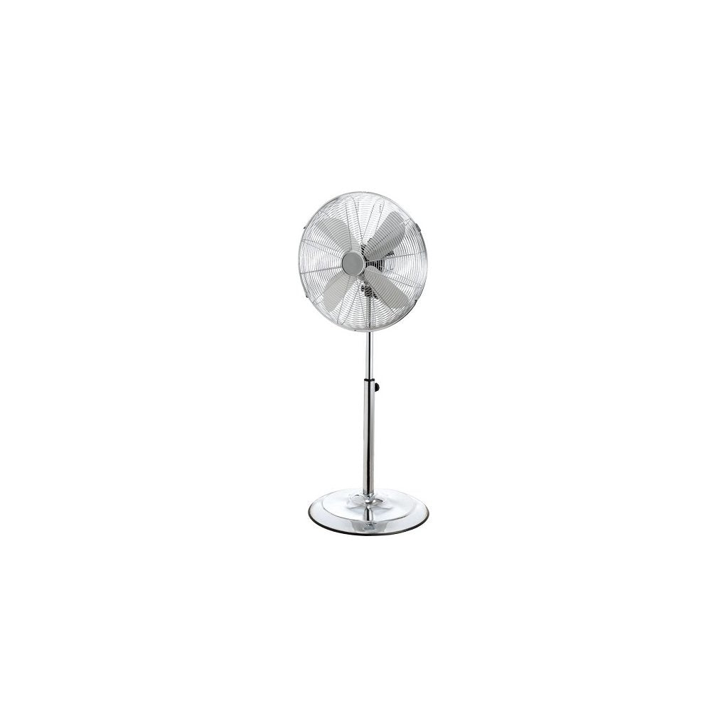 SYNTESY Ventilatore Cromato con Piedistallo, Diametro 40 cm