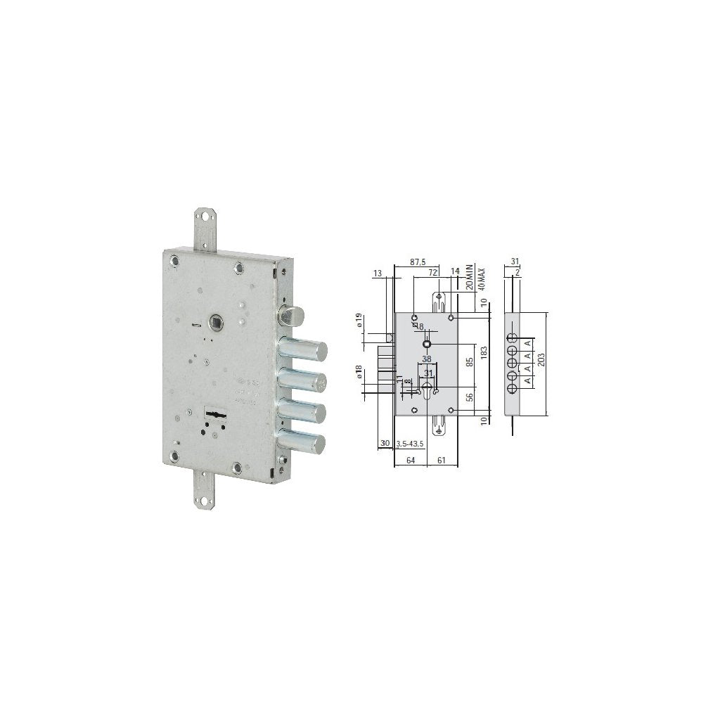 CISA Serratura Ricifrabile Art. 57665-28 per Porte Blindate con Mappa