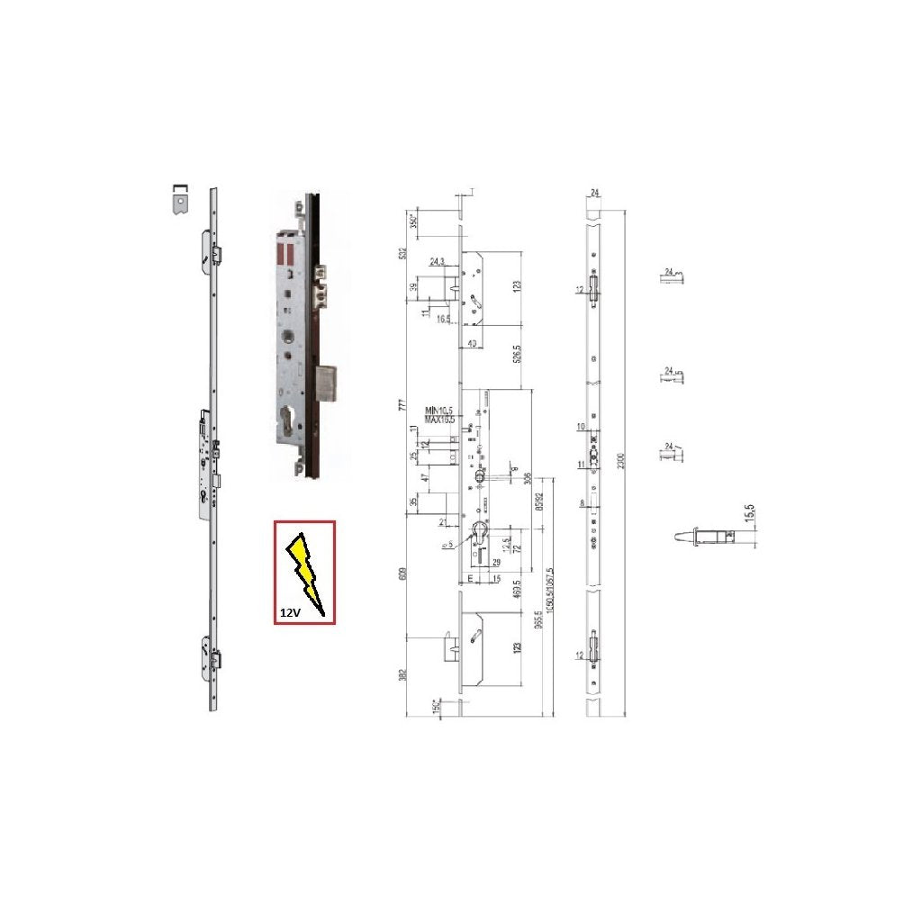 CISA Serratura Elettronica Multitop Pro 19426-30 per Alluminio