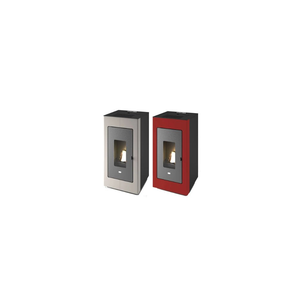 Stufa a Pellet Idro Luisa 12,5 kW (11,3 kW) - Colore Tortora