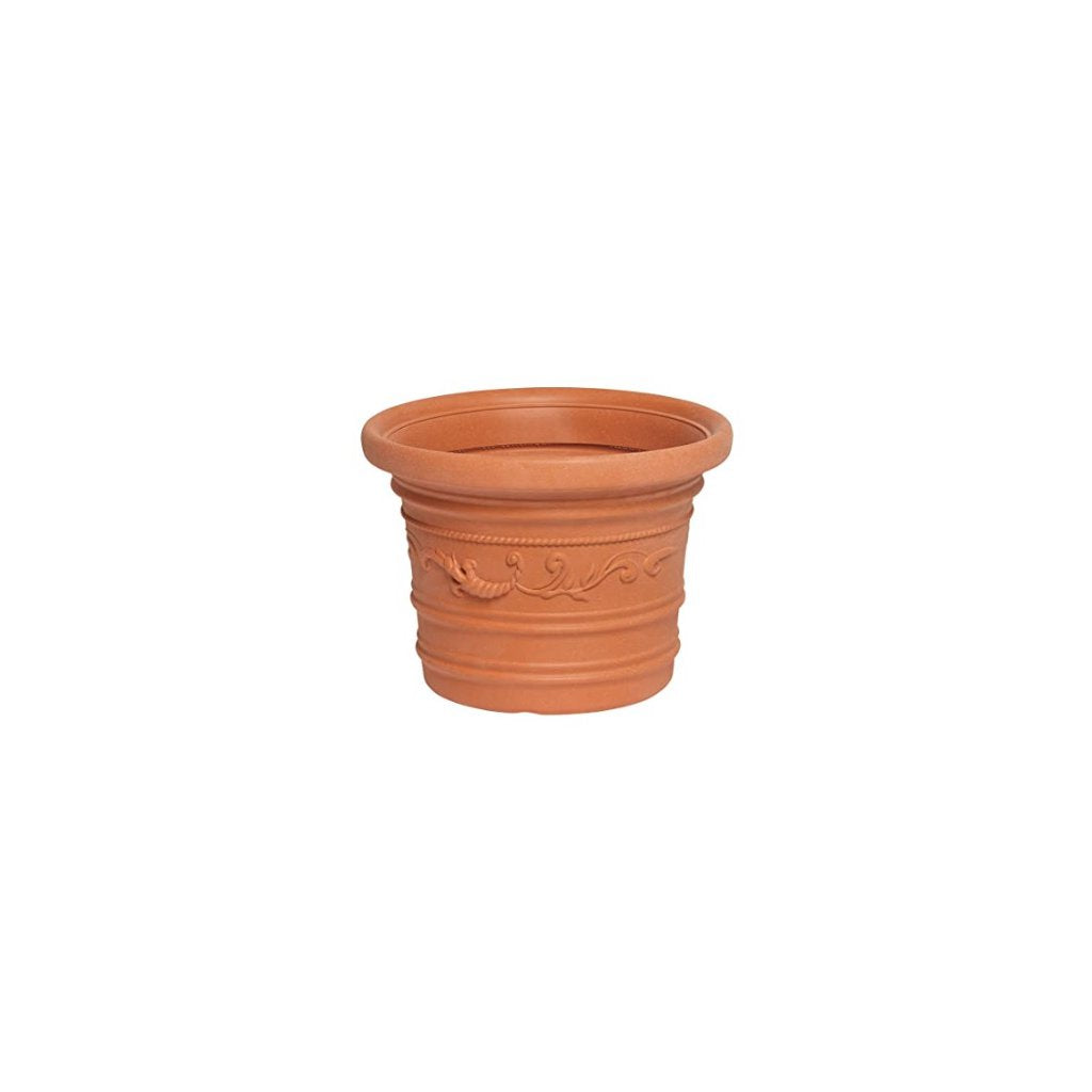 Vaso Festonato in Terracotta Tondo - 80 cm Diametro, 60 cm Altezza, 178 Litri