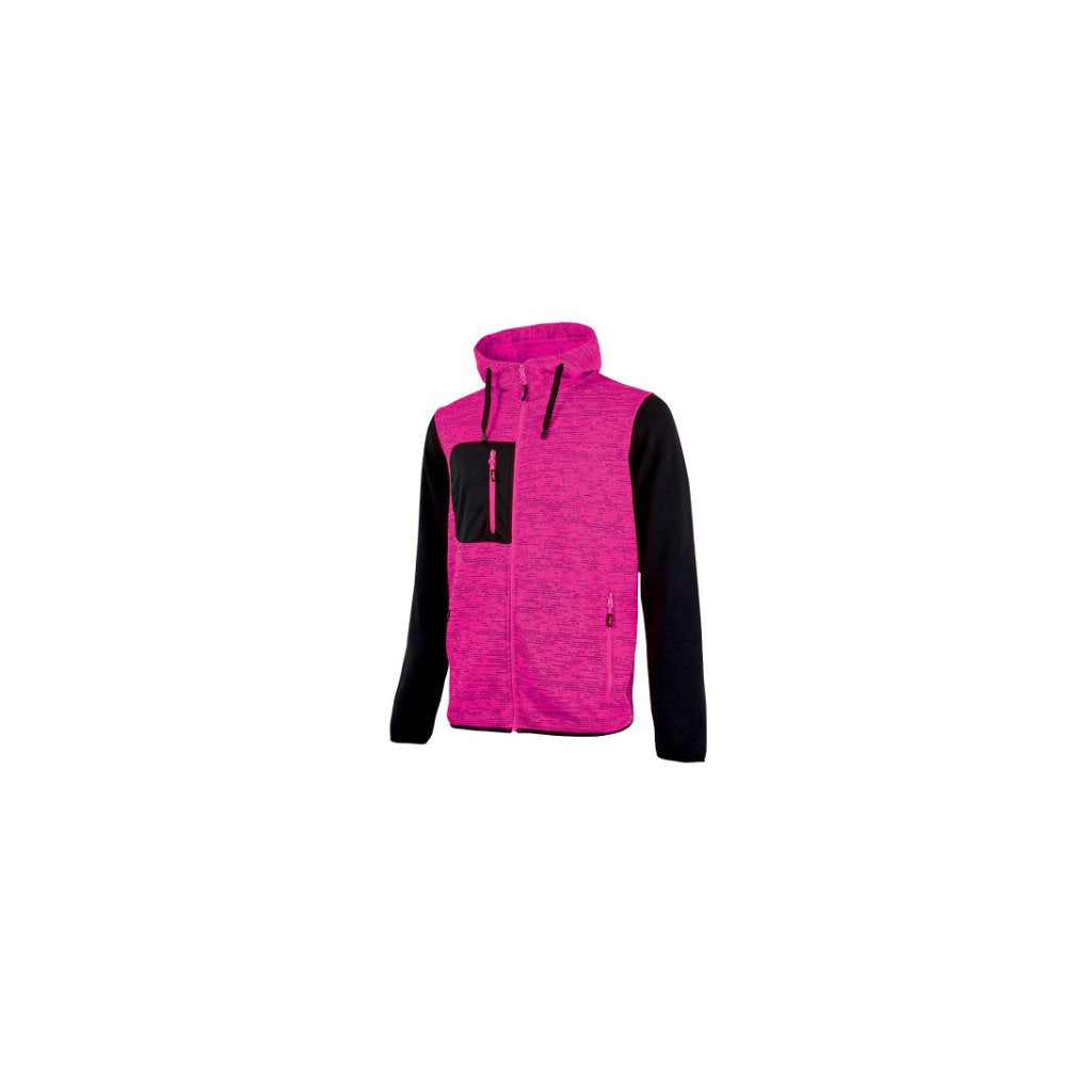 Felpa Invernale Donna UPOWER Rainbow Nero e Fucsia Taglia L